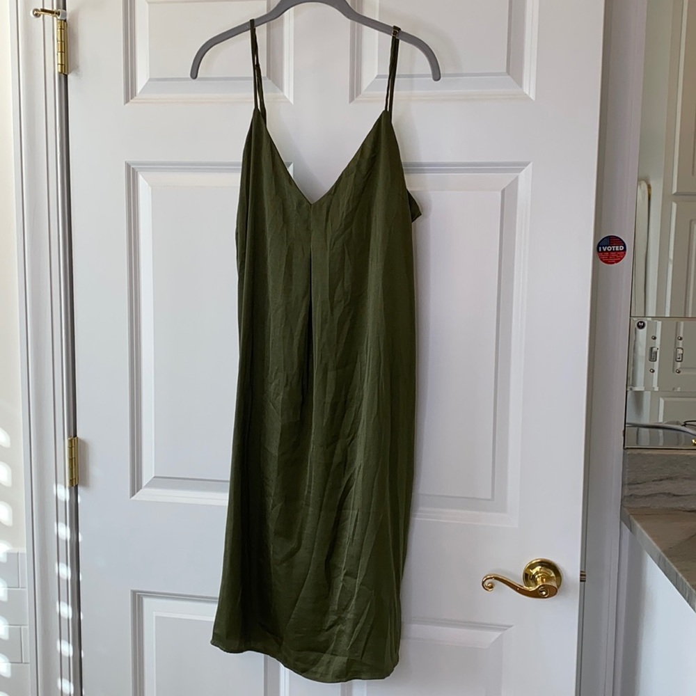 Stars Above Olive Silk Nightgown